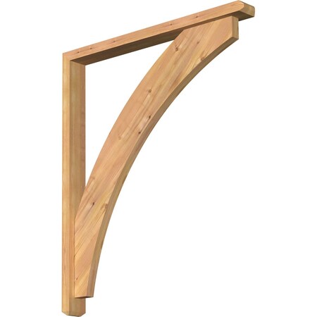 Thorton Craftsman Smooth Bracket W/ Offset Brace, Western Red Cedar, 3 1/2W X 34D X 40H